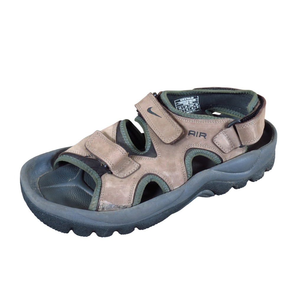 Nike Air Men Golf Sandals Size 11 Sport Performance Brown Nubuck 302134-231